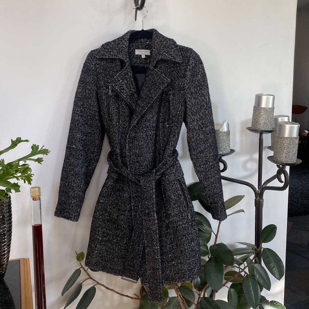 Calvin Klein Tweed Double Breasted Coat 🧥